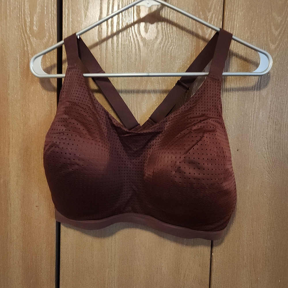 Victoria's Secret Sport VSX Lightweight Mesh Sports Bra Burgundy Brown 38DDD 38F